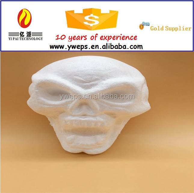 YIPAI white craft foam /polyfoam /styrofoam skull