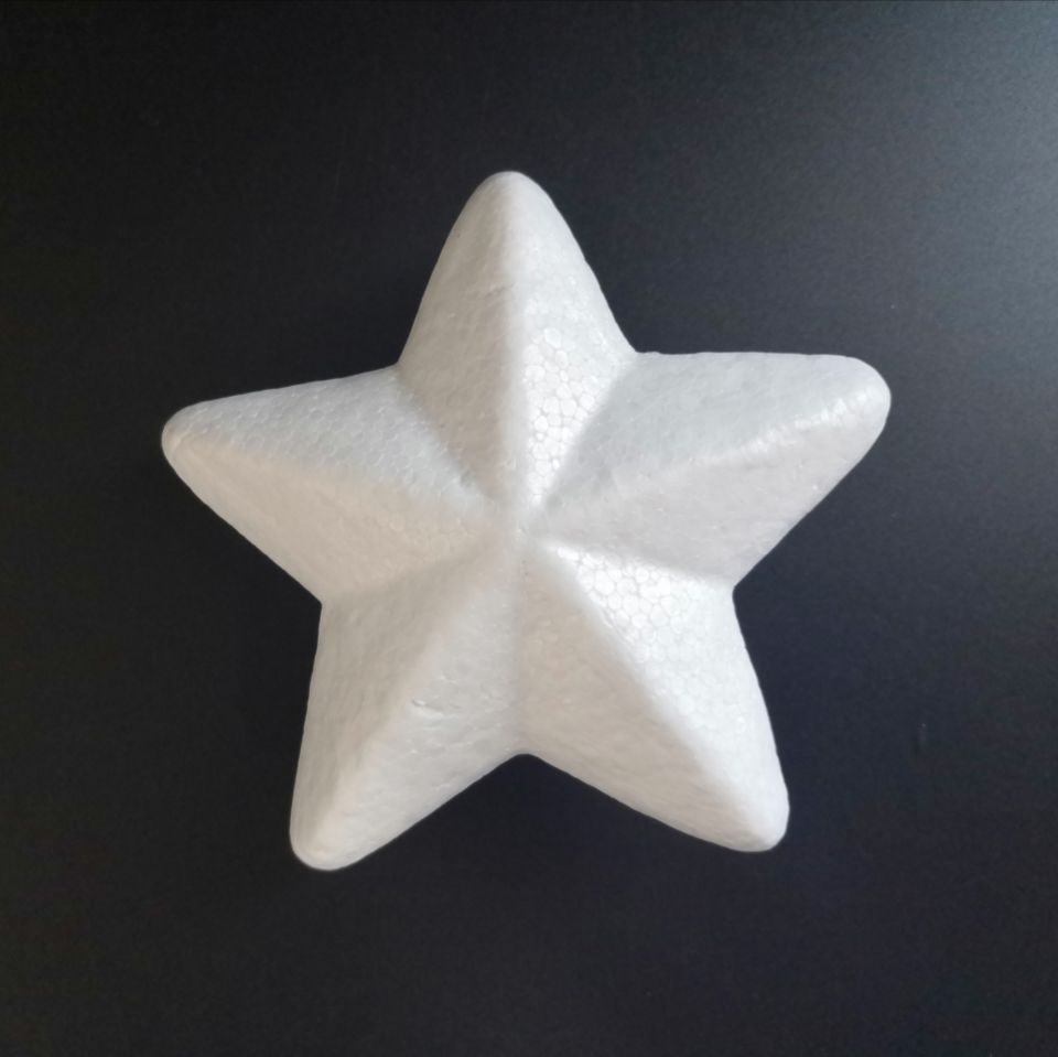 Children DIY EPS White Polystyrene Styrofoam Foam Five-pointed Star For Christmas Wedding Valentine'S Day Decoration