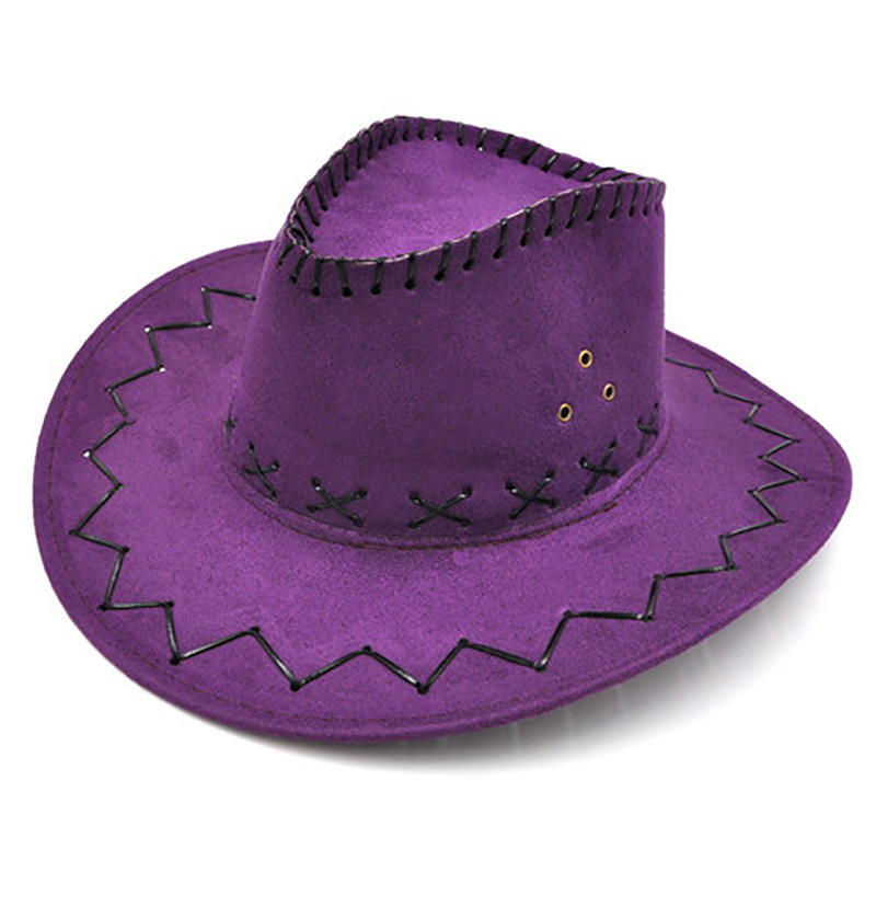 Cowboy Hat Suede Look Wild West Fancy Dress Men Ladies Cowgirl Unisex Hat Newest