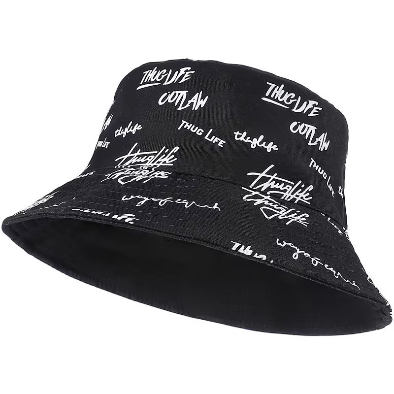 Wholesale Designer Reversible Double Sided Women Cotton Printed Sublimation Embroidery Logo Bucket Hats