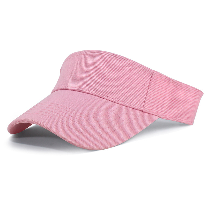 Wholesale Custom Logo Outdoor Visor Beach Adjustable Cotton Sun Cap Visor Hats