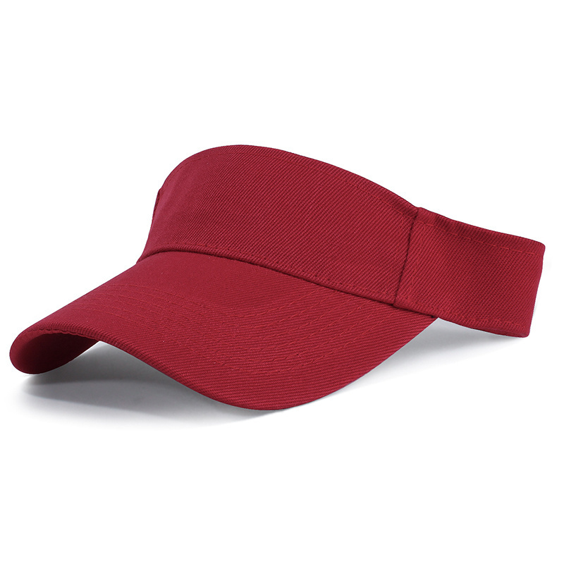 Wholesale Custom Logo Outdoor Visor Beach Adjustable Cotton Sun Cap Visor Hats