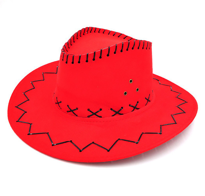 Cowboy Hat Suede Look Wild West Fancy Dress Men Ladies Cowgirl Unisex Hat Newest