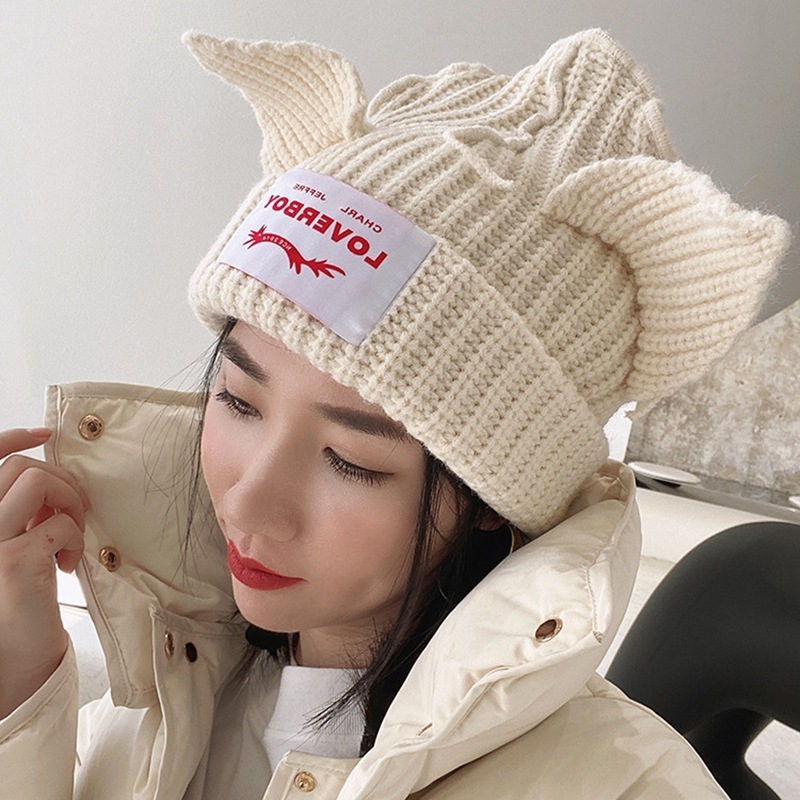 Wholesale High Quality Ears Beanie Unisex Comfortable Soft Slouchy Beanie Collection Winter Ski Ribbed Knitted Hat for M