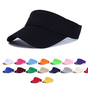 Wholesale Custom Logo Outdoor Visor Beach Adjustable Cotton Sun Cap Visor Hats