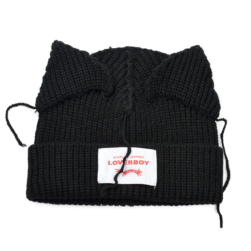 Wholesale High Quality Ears Beanie Unisex Comfortable Soft Slouchy Beanie Collection Winter Ski Ribbed Knitted Hat for M