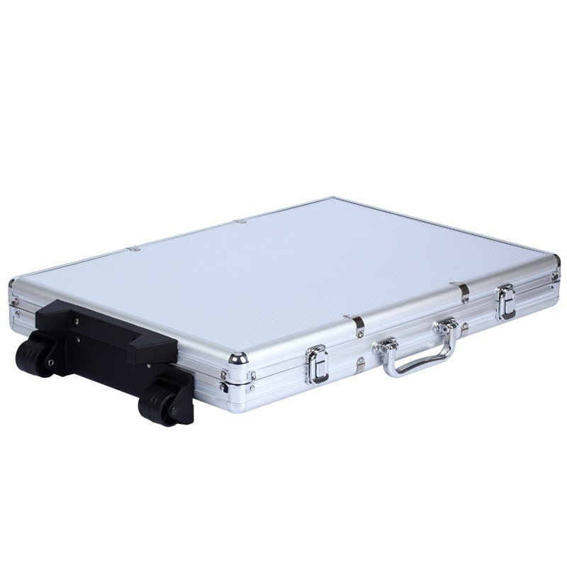 custom trolley rolling eva 1000 chips aluminum case for poker