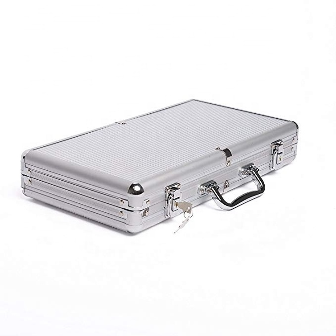 300 Chip Dice Style Poker Set Aluminum chip poker Case gun box Guitar bag case