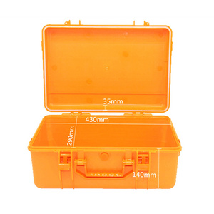 Custom 430*290*175 mm Orange Black Hard Shell Hard Plastic Camera Carrying Protective Case Camera Case With Foam Insert Padding