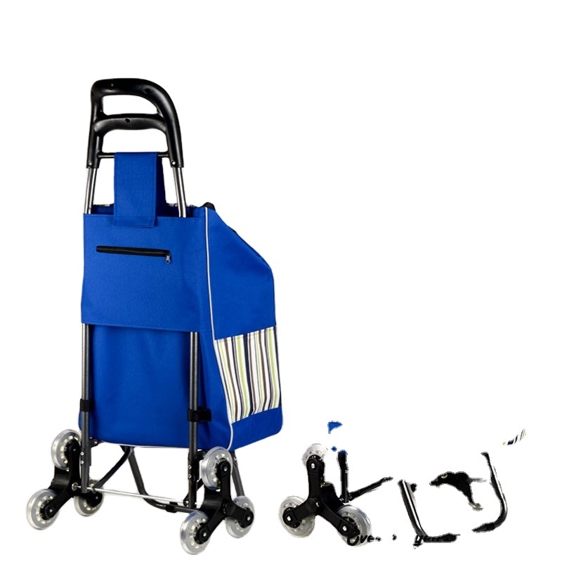 6 wheels climb stair rolling shopping trolley  hand cart 2 to 3 wheels airport hand trolley bag for shopping