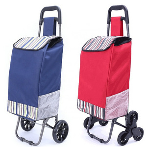 6 wheels climb stair rolling shopping trolley  hand cart 2 to 3 wheels airport hand trolley bag for shopping