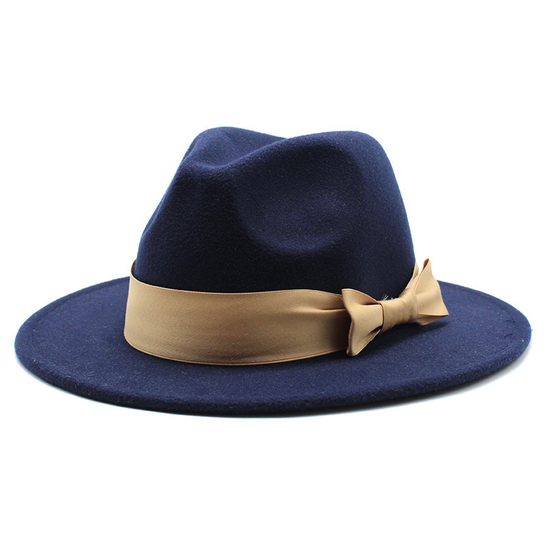 2 tone wool felt wide brim fedora hats women wholesale 2022 unisex