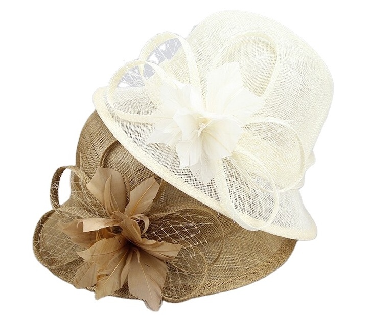 high quality wholesale 100% sinamay wedding elegant church hats for sale