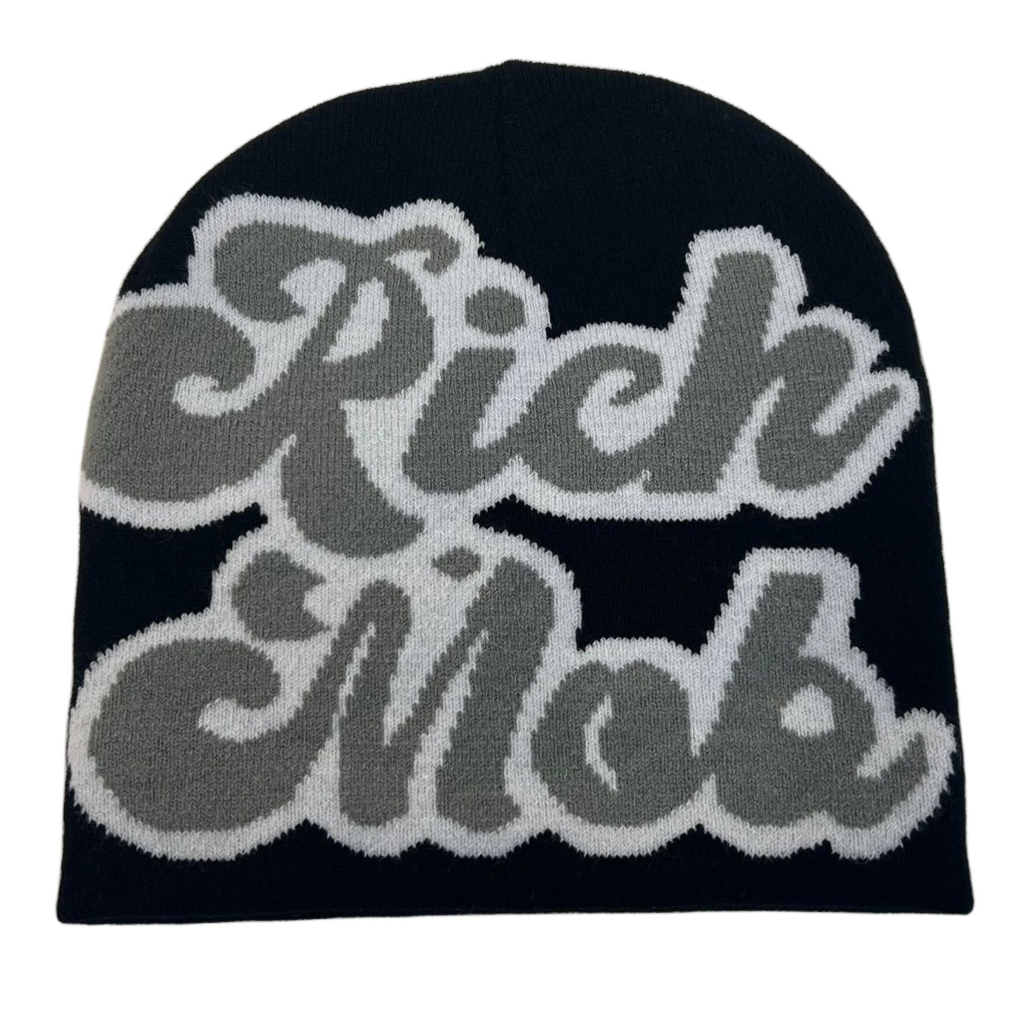 Wholesale Unisex All Over puff print acrylic made custom winter knitted hats jacquard skully beanies