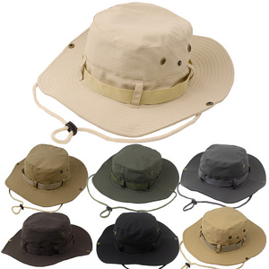 custom logo solid color blank round fisherman hat outdoor climbing fishing safari hats bucket