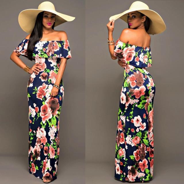 off-the-shoulder dress New look wholesale summer thailand women beach dress