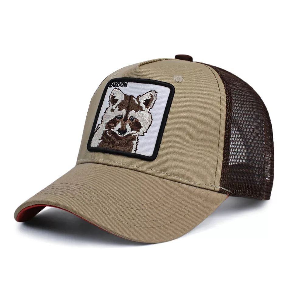 factory Wholesale Custom Logo animal patch baseball cap Animal mesh Trucker Hat for men