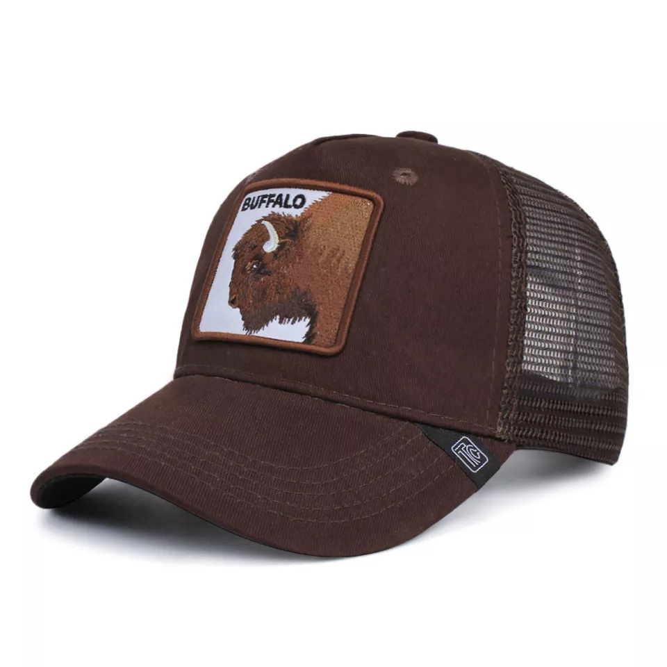 factory Wholesale Custom Logo animal patch baseball cap Animal mesh Trucker Hat for men