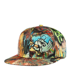 Manufacturer Oem All Over Digital Print Snapback Cap Hats Graffiti baseball cap Hawaiian Mens Graffiti Snapback Caps