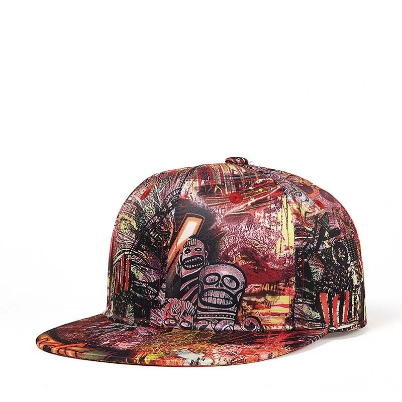 Manufacturer Oem All Over Digital Print Snapback Cap Hats Graffiti baseball cap Hawaiian Mens Graffiti Snapback Caps