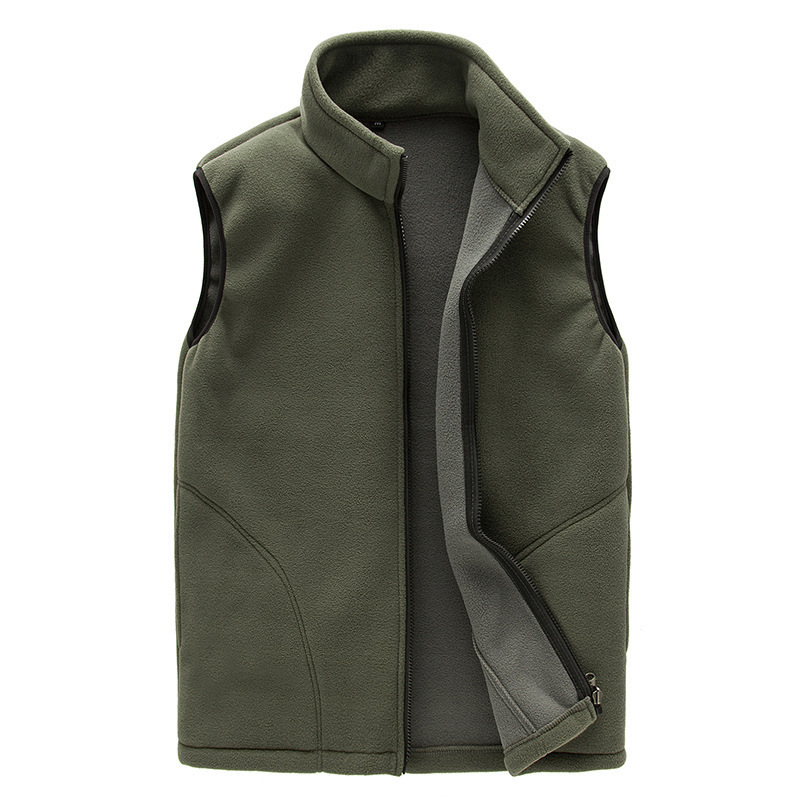 Stock Men's women's Anti Pilling Polar Fleece Vest Bib Jacket Waistcoat Custom Embroidery Logo Volunteer Vest for Workers