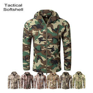 Men's Outdoor Tactical Combat Hoody Softshell Hoody Winter Waterproof Camouflage Coat Sport Uniform Jacket