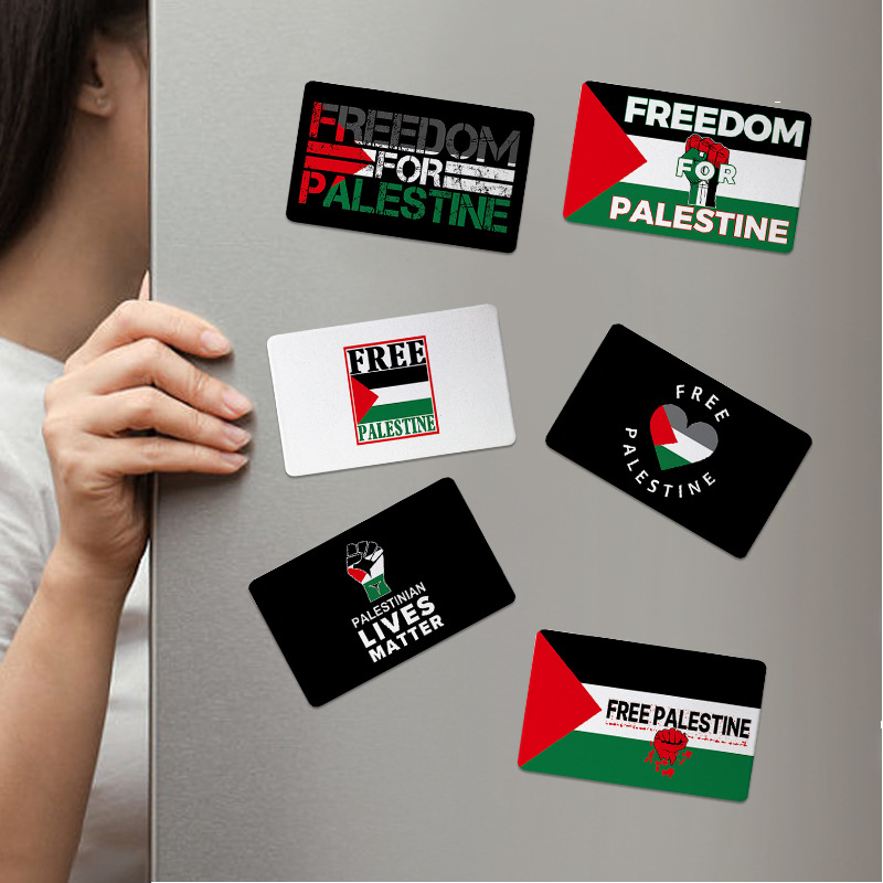 PALESTINE Anti-Theft Door Iron Sticker 9*5.5cm Soft Magnetic PVC Car and Refrigerator Decal UV Printing 6-Color