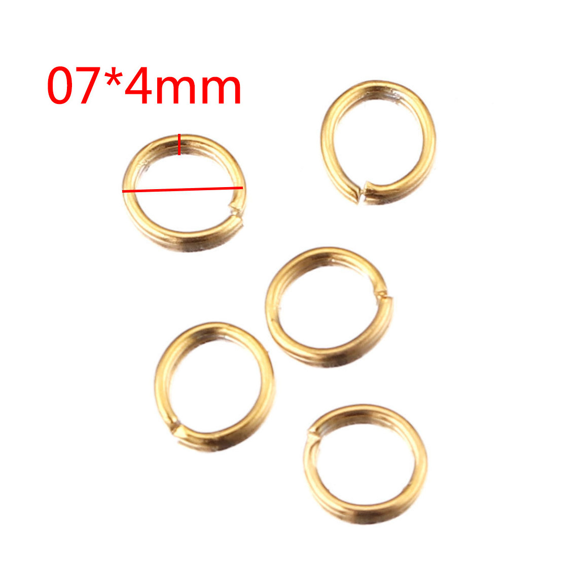 Stainless Steel 18K True Gold Vacuum Electroplating Color Preserving Open Connection Ring Small Circle DIY Jumping Ring