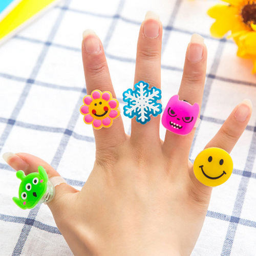 Christmas Party Toy Light Glowing Toys Luminous Glitter Light Up Ring Tpr Kids Led Light Up Finger Ring For Kids