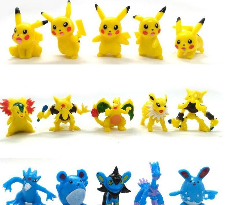 Hot Wholesale 144 Pcs/Lot Mini mon action Figure Kids Model Toys 2-3cm Kawaii Figurine PVC Dolls 6*24pcs Toys