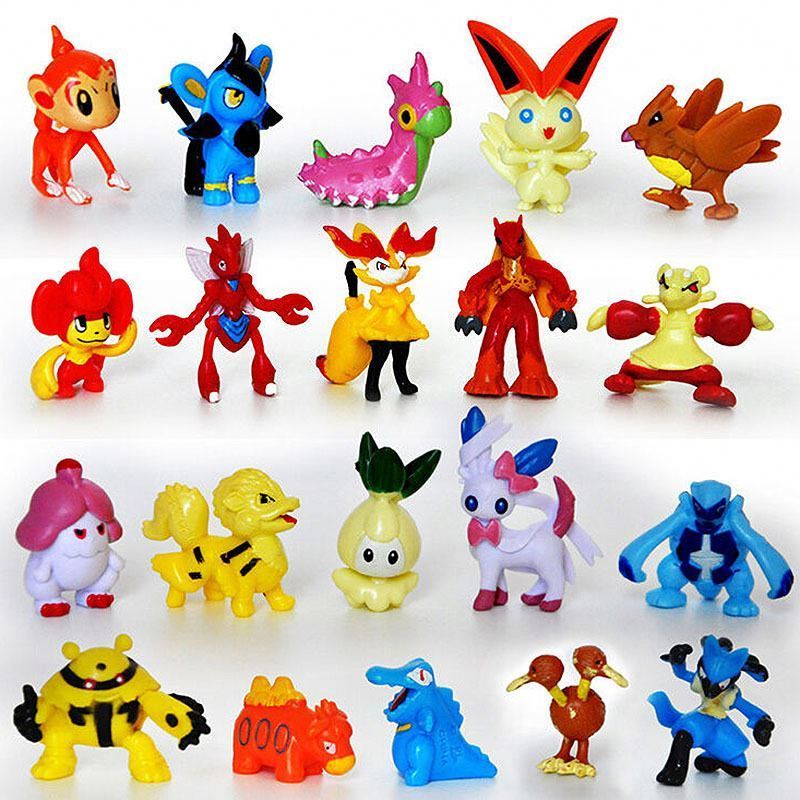 Hot Wholesale 144 Pcs/Lot Mini mon action Figure Kids Model Toys 2-3cm Kawaii Figurine PVC Dolls 6*24pcs Toys