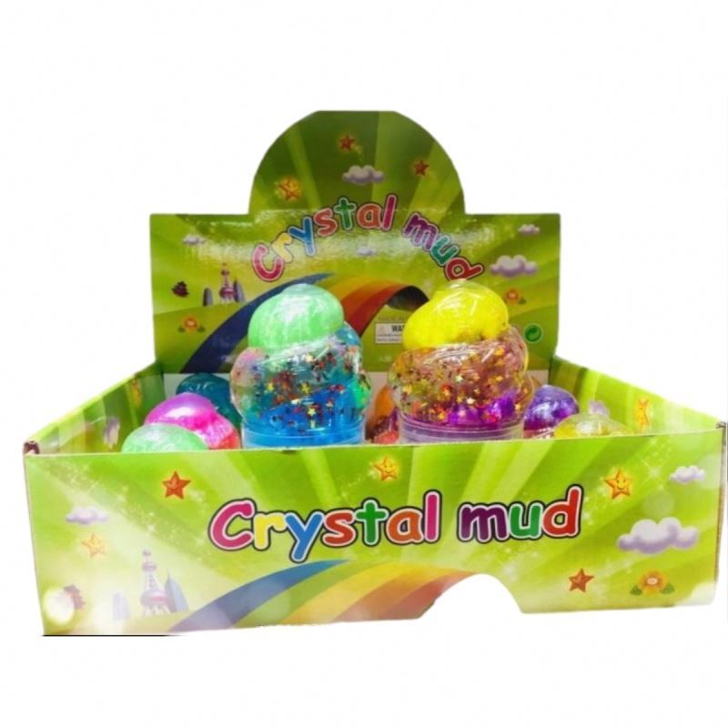 Anti Stress Slime Clear Glue Shining Diamond slime Children Antistress Decompression Toy Pearlescent crystal mud