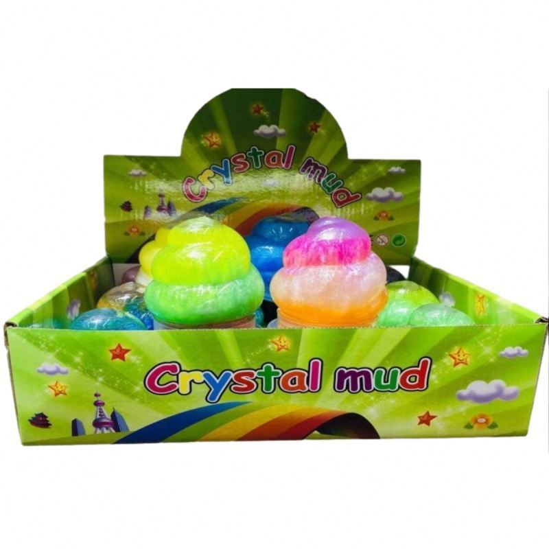 Anti Stress Slime Clear Glue Shining Diamond slime Children Antistress Decompression Toy Pearlescent crystal mud