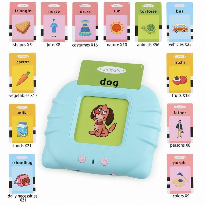 Card Early Education Spanish English Arabic and Customize Language Talking Flash Cards Audible Toys For Kids