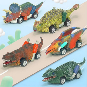 Toys Dinosaur Cars Vehicles Monster Truck for Boys Girls Dinosaur Toys Pull Back Car for Kids 6 Pack Mini Animal Push Back Cars