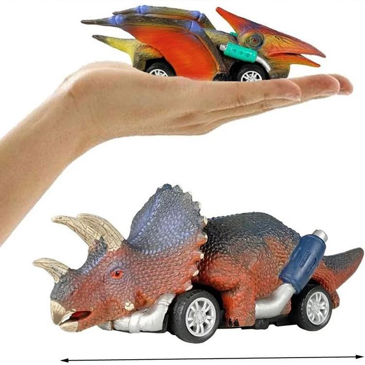 Toys Dinosaur Cars Vehicles Monster Truck for Boys Girls Dinosaur Toys Pull Back Car for Kids 6 Pack Mini Animal Push Back Cars