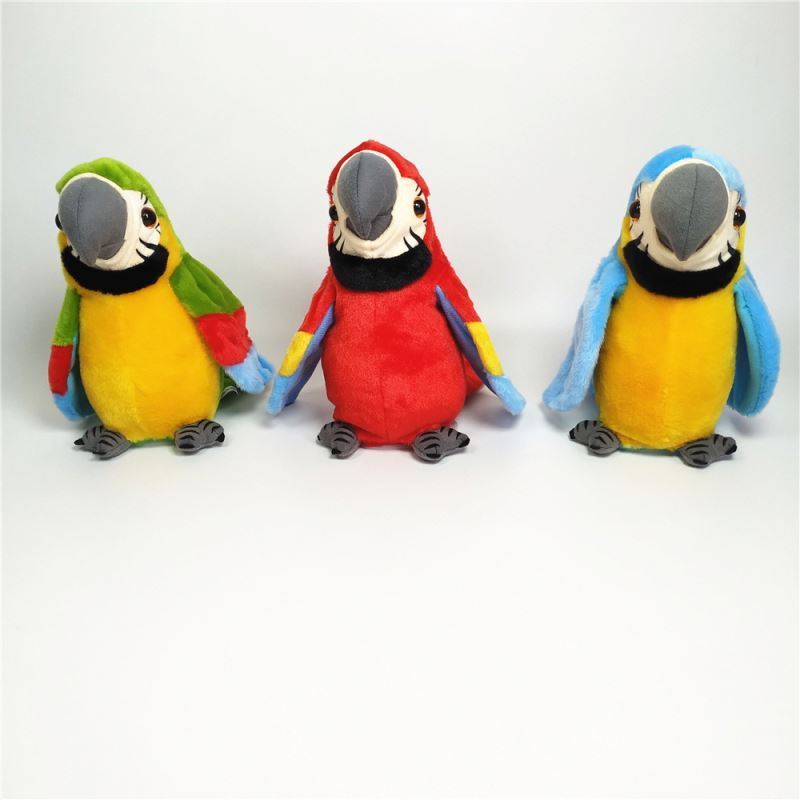 Best Sell Speaking Voice Recorder Children Educational Electronic Simulation Animals Plush Soft Parrot Repeat Talking Toy