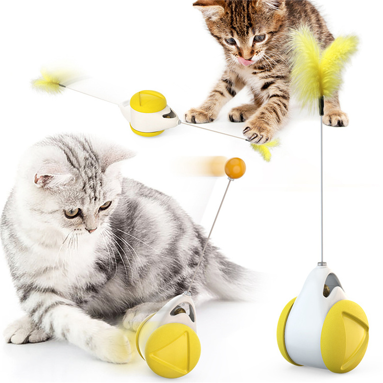 Factory direct sale pet interactive puzzle balanced car swing does not topple cat toy