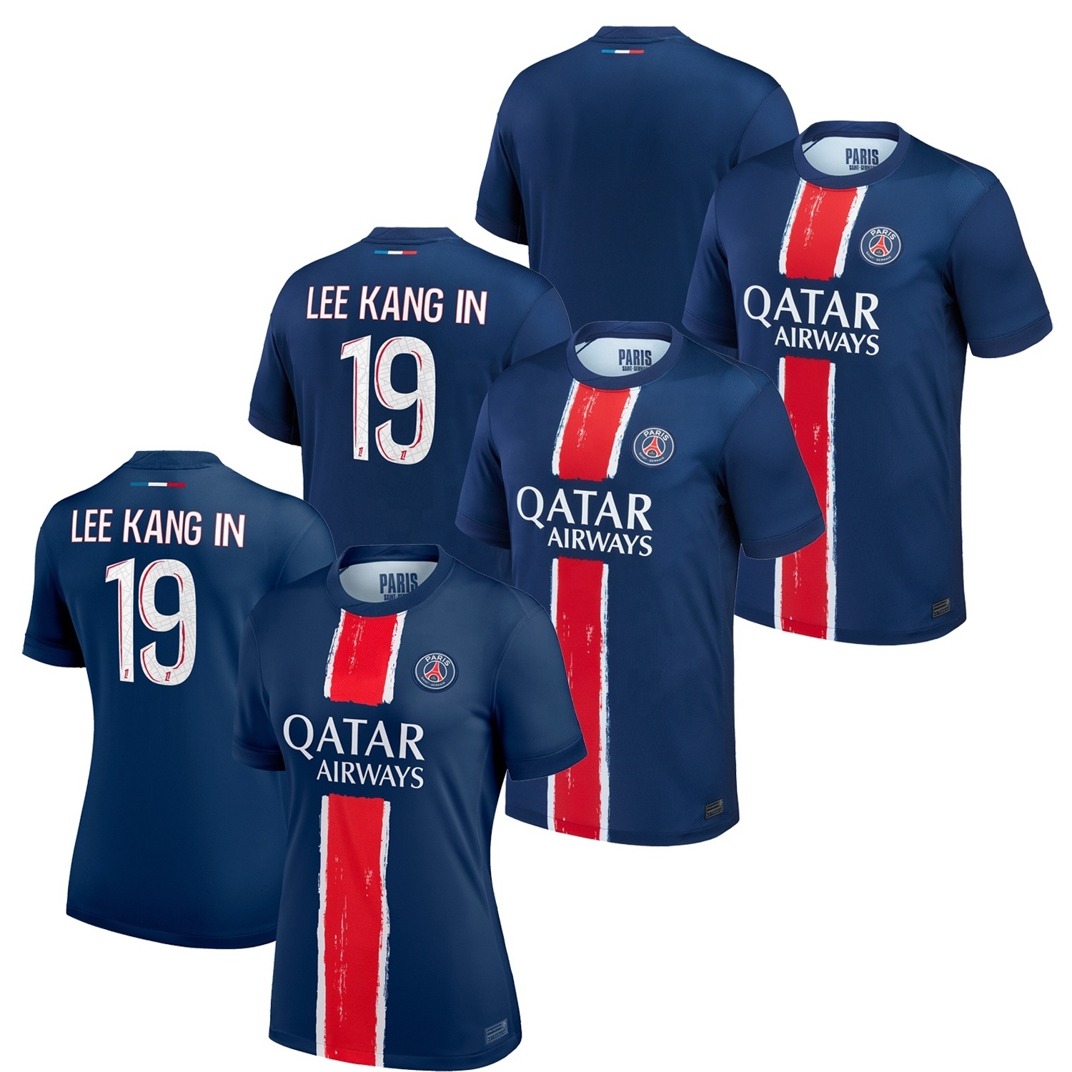 2024/25 Lee Kang In #19 Men's Women's Kid Paris Saint-Germain Soccer Jerseys Home Football Shirts Custom Away Uniform Wear