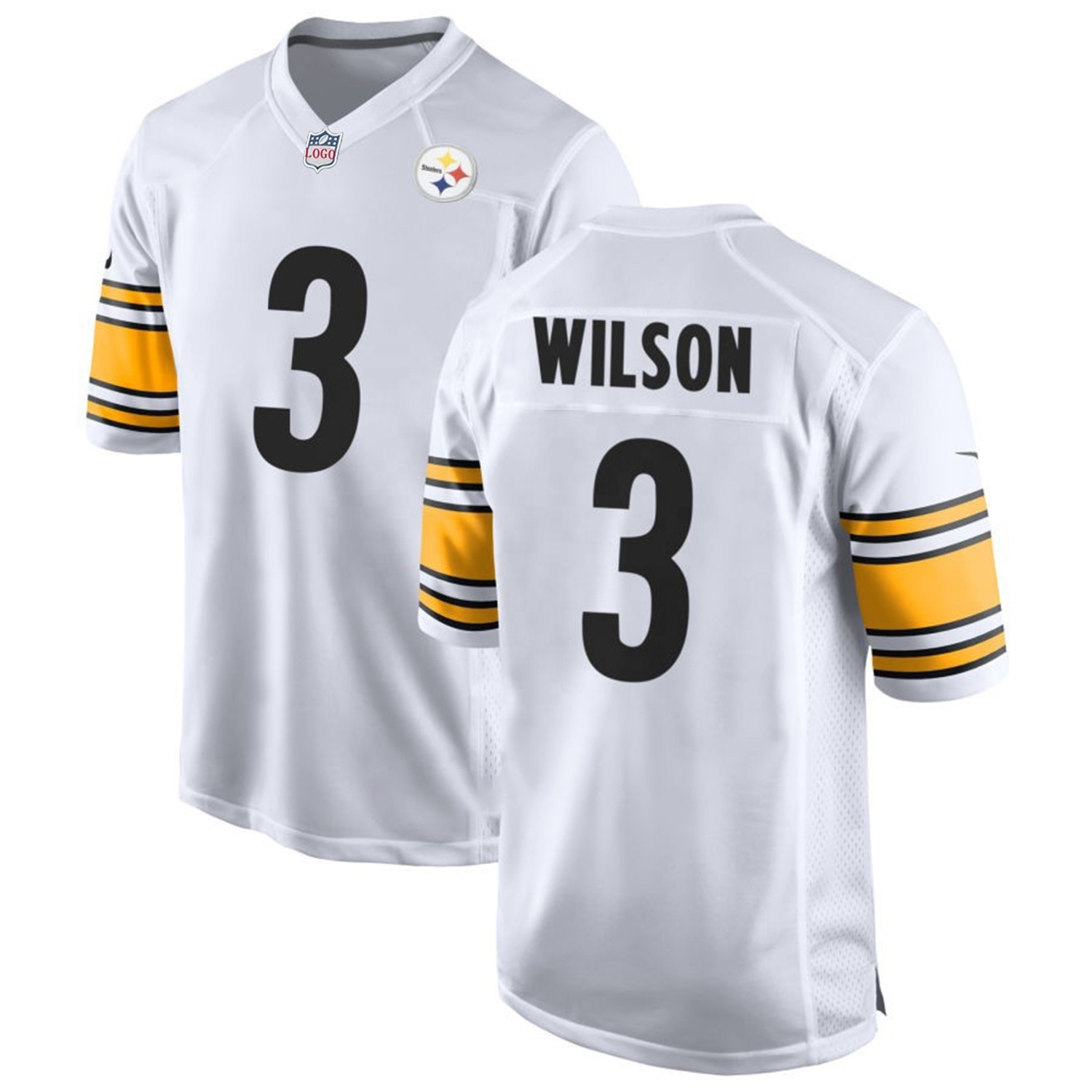 2024 Men's White Pittsburgh Steelers Team Jerseys Custom American Football Shirts Stitched Embroidered  Wholesale Wear