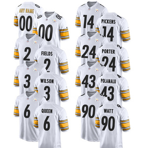 2024 Men's White Pittsburgh Steelers Team Jerseys Custom American Football Shirts Stitched Embroidered  Wholesale Wear