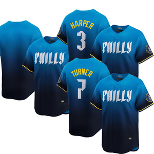 2024 Men's Philadelphia City Connect Limited Jersey Blue Baseball Shirts Custom Accepted