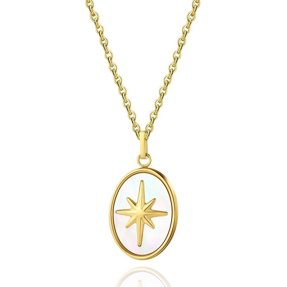 Custom designer 18K Gold Plated Stainless Steel Waterproof Jewelry heart pearl star Pendant Necklace