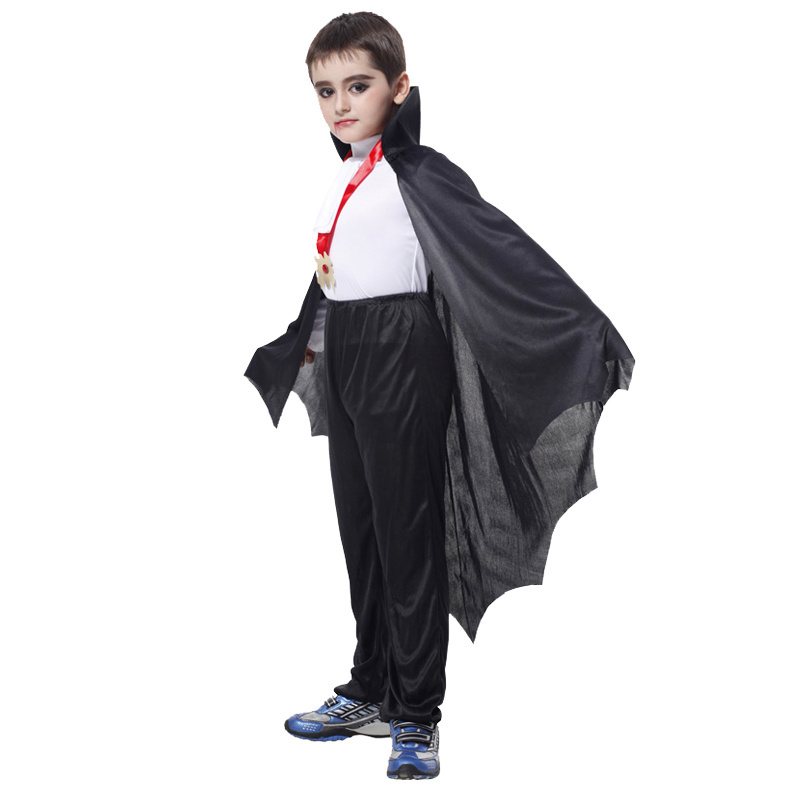 High Quality 99% Kids Devil Vampire Costume for Boys Children Role Cosplay Suits Carnival Party Gift