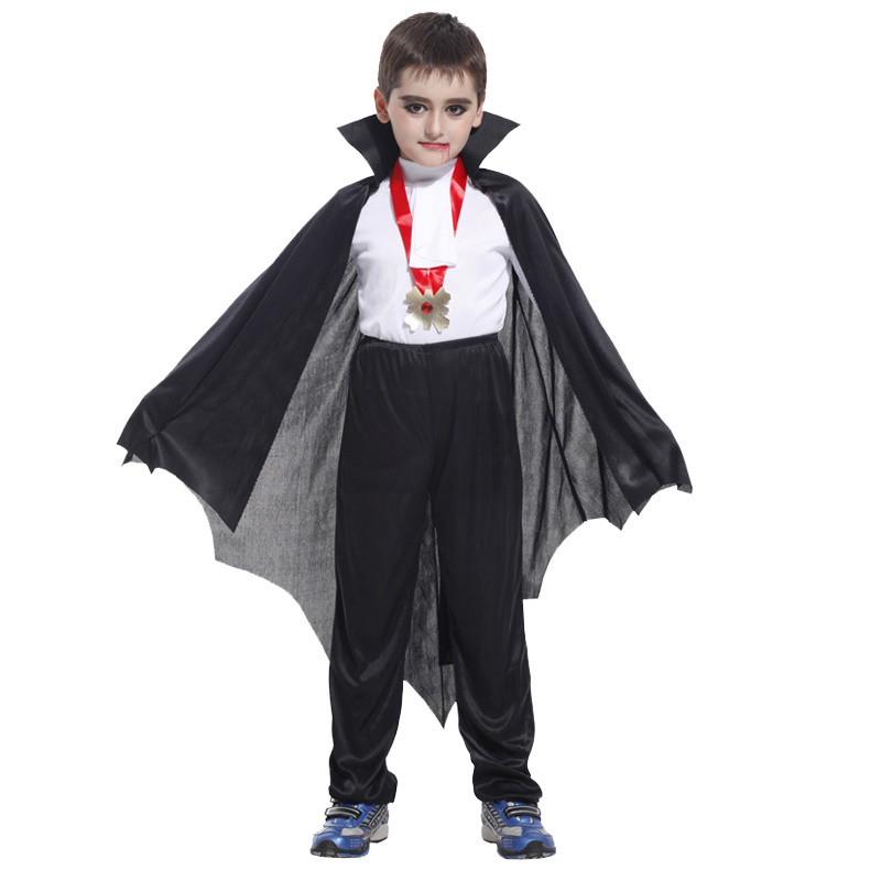 High Quality 99% Kids Devil Vampire Costume for Boys Children Role Cosplay Suits Carnival Party Gift