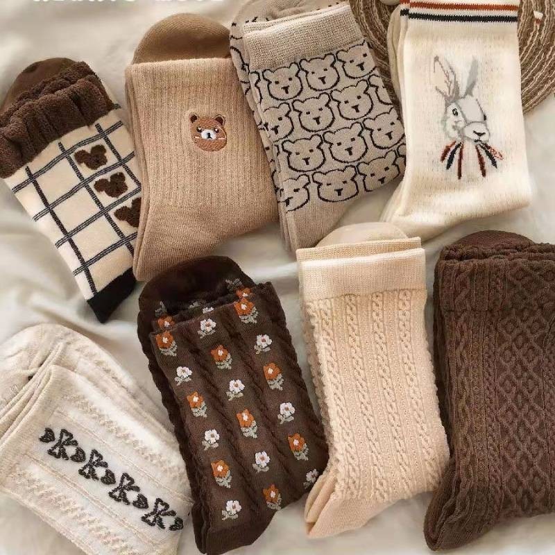 Cartoon Cute Socks Women Sock Custom Design Women's summer thin socks Vintage stockings