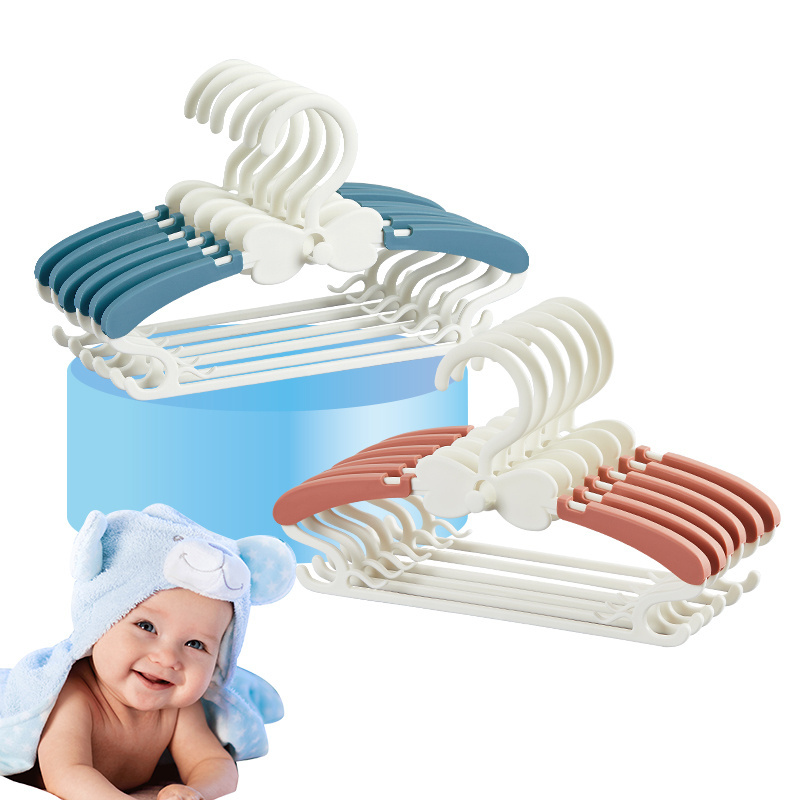 Children's Coat Hangers Scalable Non Slip and No Marks Plastic Clothes Storage Rack Space Saver Plastic Baby Clothes Hanger