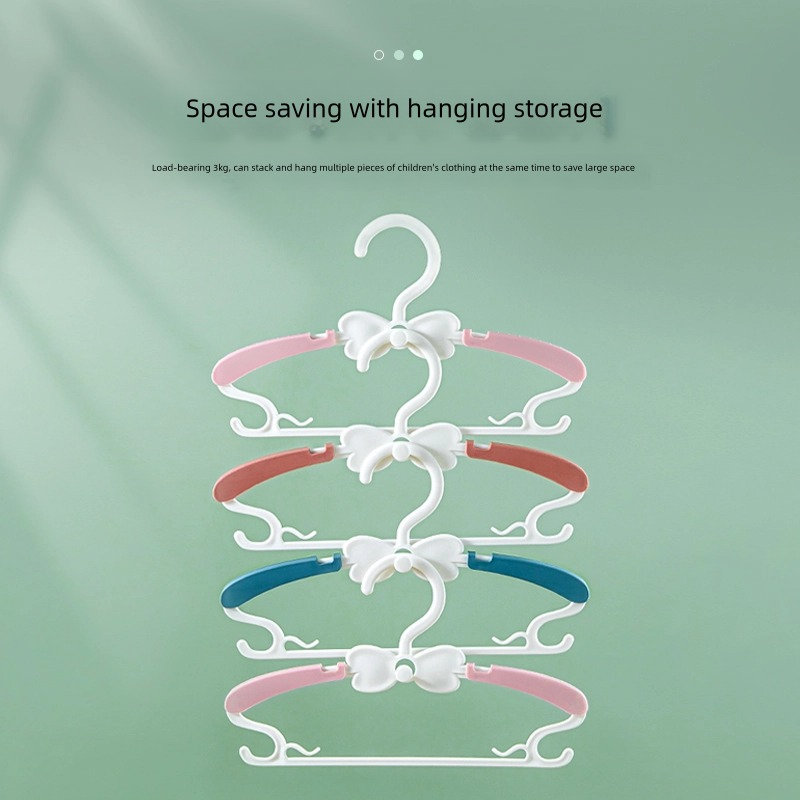 Children's Coat Hangers Scalable Non Slip and No Marks Plastic Clothes Storage Rack Space Saver Plastic Baby Clothes Hanger