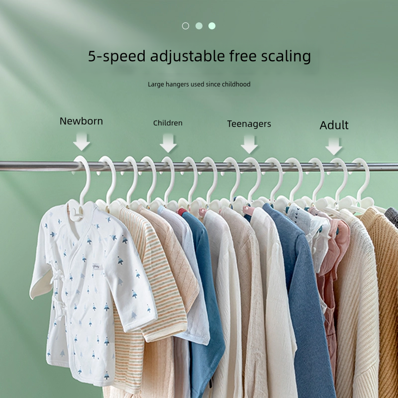 Children's Coat Hangers Scalable Non Slip and No Marks Plastic Clothes Storage Rack Space Saver Plastic Baby Clothes Hanger