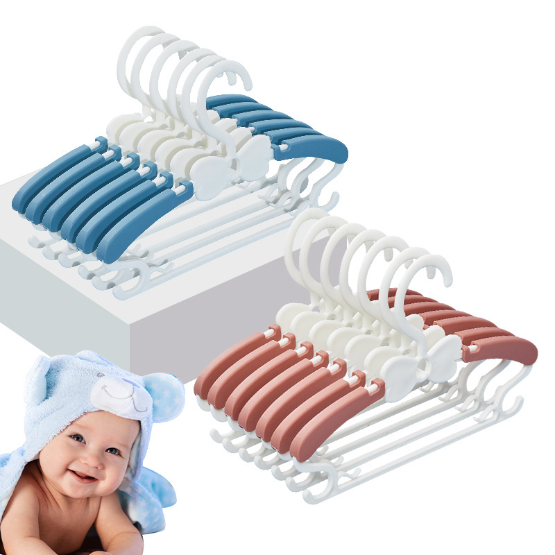 Children's Coat Hangers Scalable Non Slip and No Marks Plastic Clothes Storage Rack Space Saver Plastic Baby Clothes Hanger